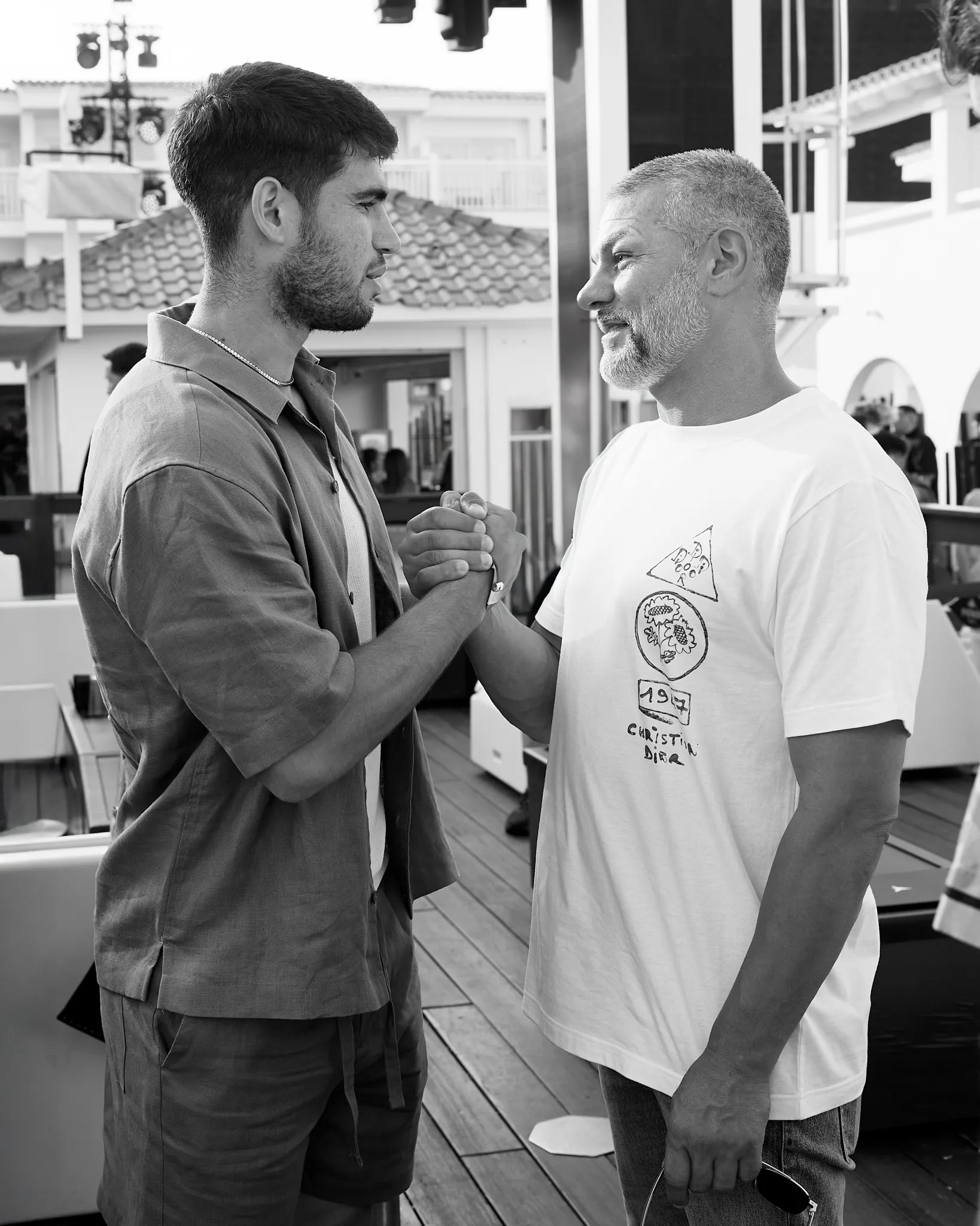 Yann Pissenem with Carlos Alcaraz at Ushuaïa Ibiza in 2025